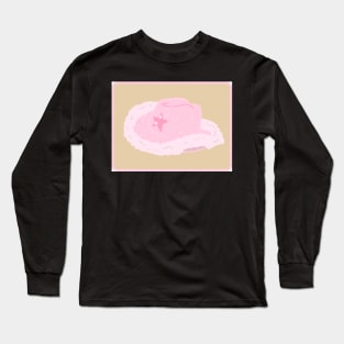 Baby pink cowgirl hat Long Sleeve T-Shirt